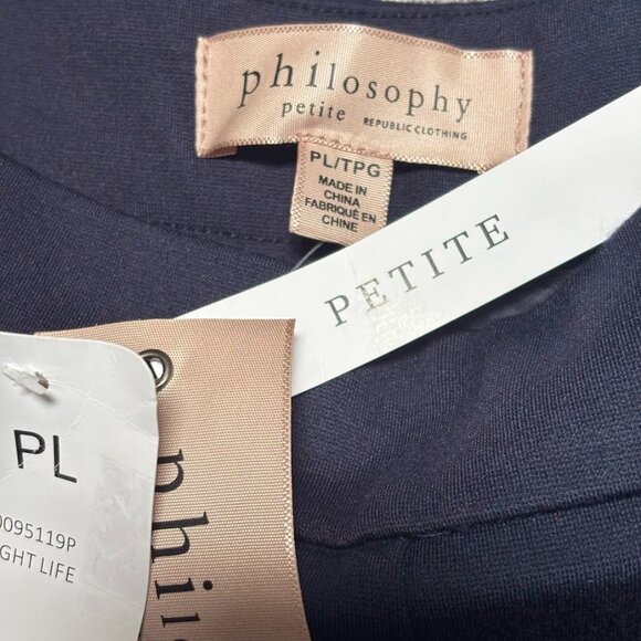 Philosophy Republic Stretch Ponte Knit Pull-On Bootcut Pants, Petite Large - Picture 5 of 6